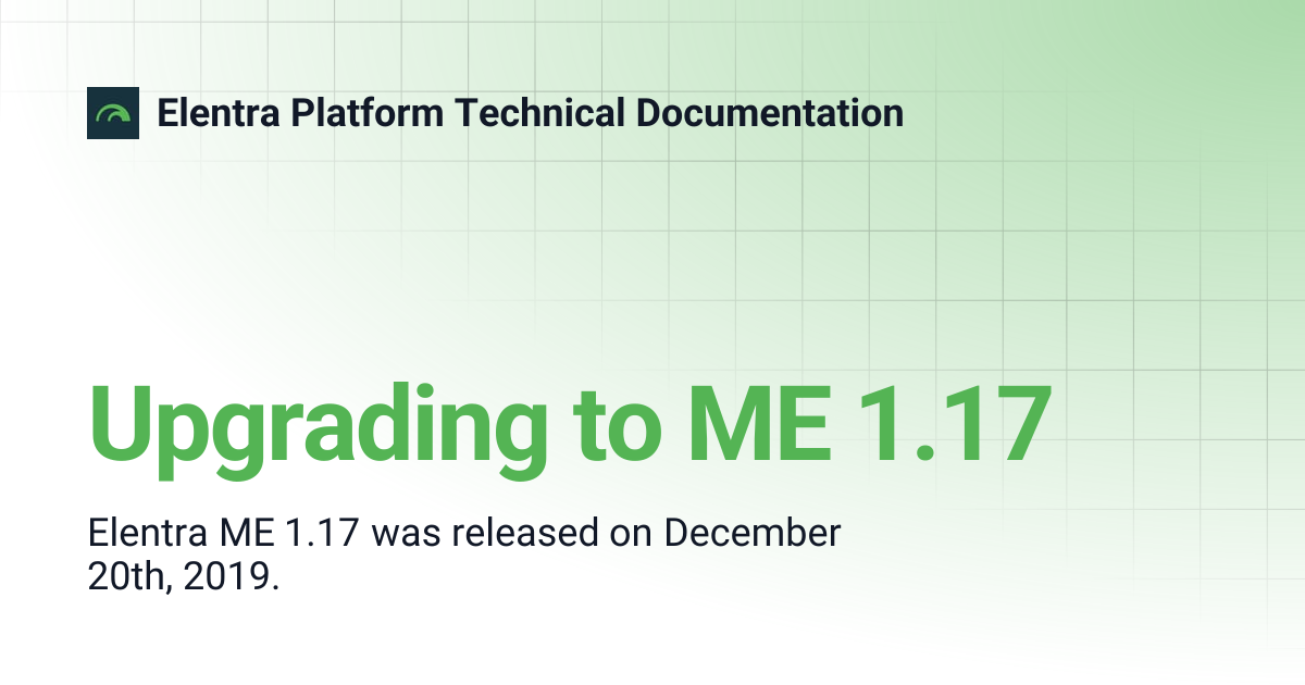 Upgrading to ME 1.17 | Elentra Platform Technical Documentation