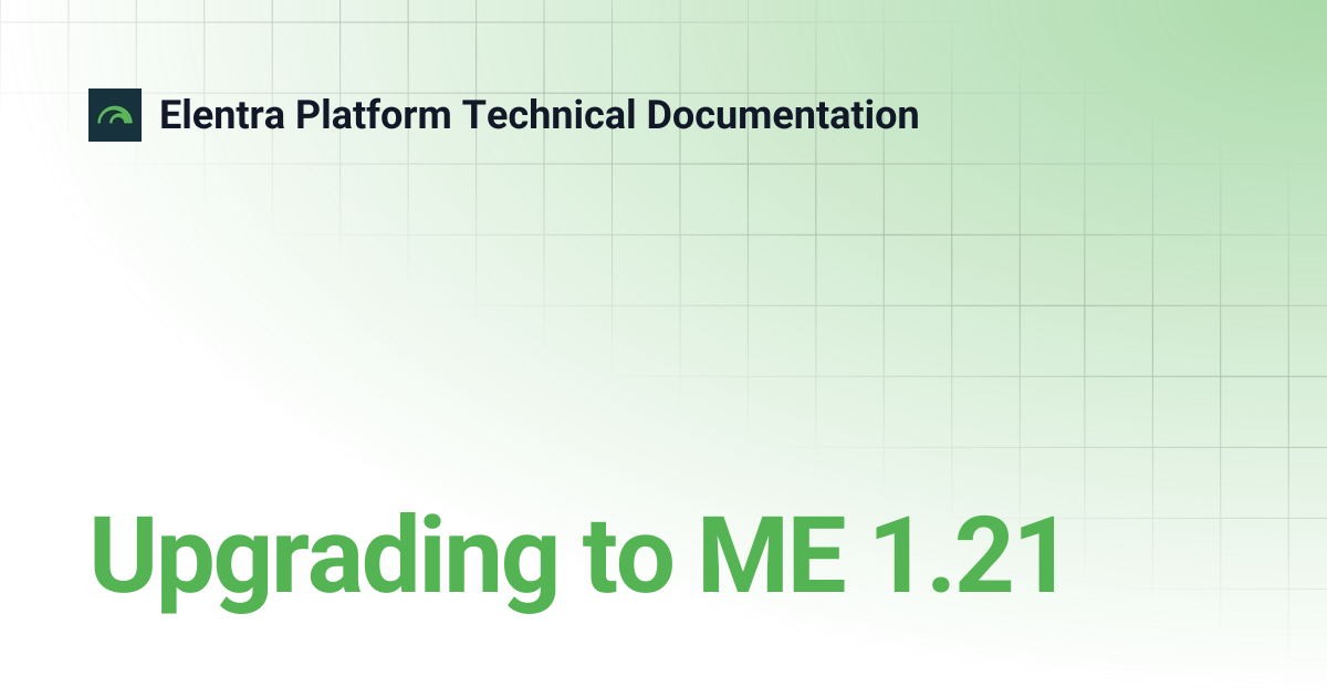 Upgrading to ME 1.21 | Elentra Platform Technical Documentation
