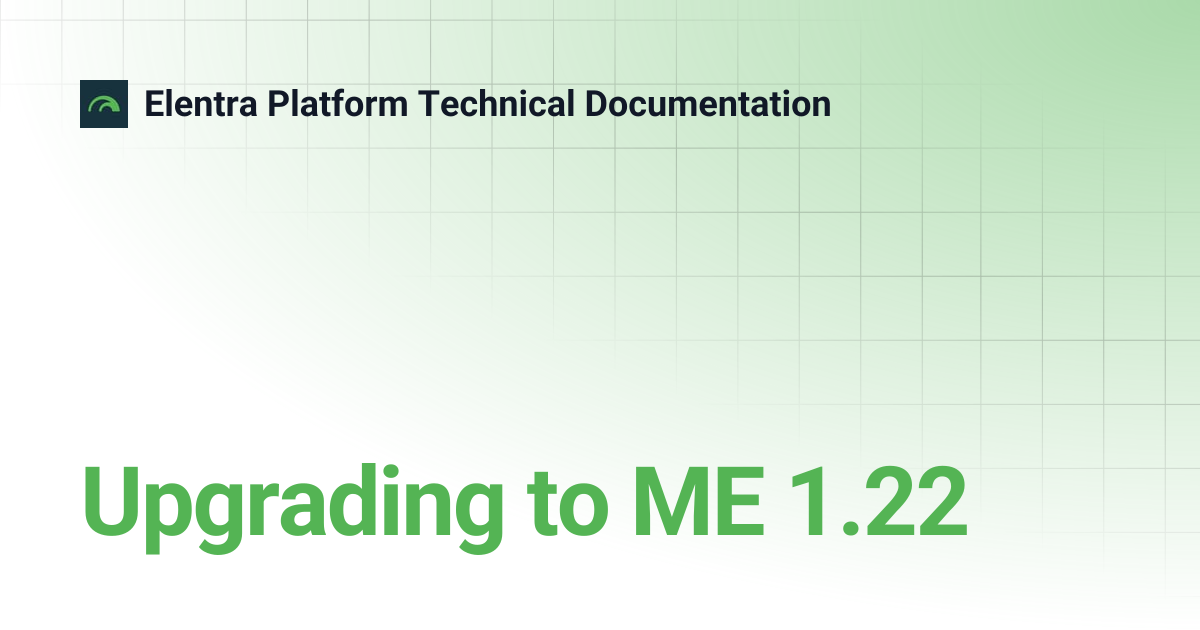 Upgrading to ME 1.22 | Elentra Platform Technical Documentation
