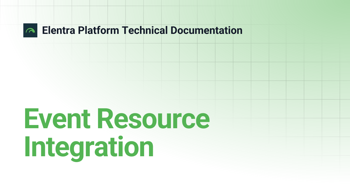 Event Resource Integration | Elentra Platform Technical Documentation