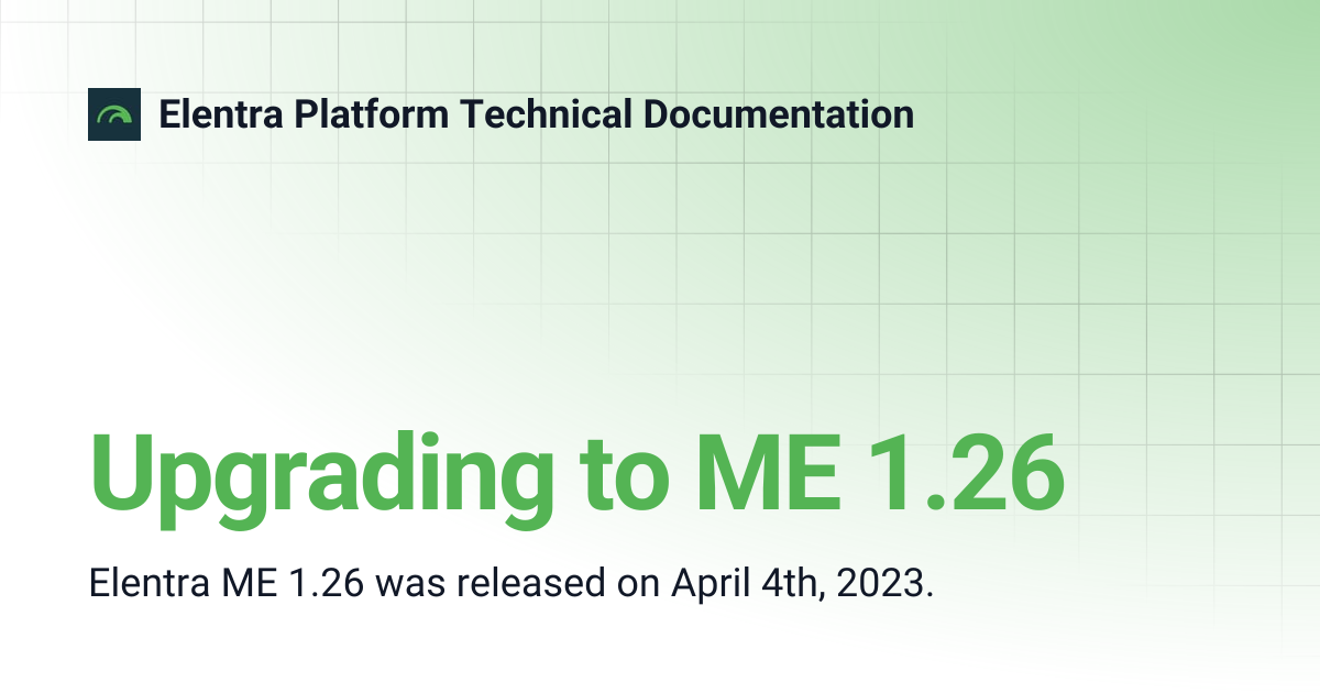 Upgrading to ME 1.26 | Elentra Platform Technical Documentation